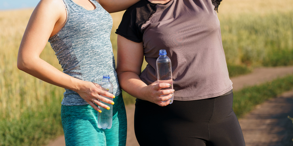 woman with thin friend