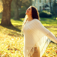 woman at peace