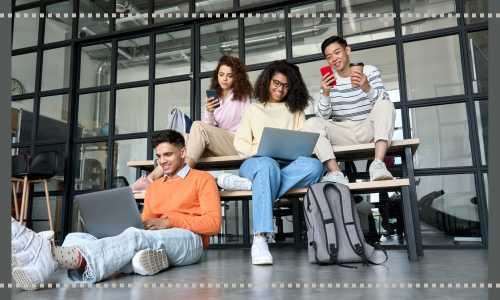 teens viewing social media