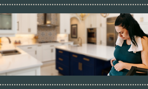 woman self criticizing in kitchen