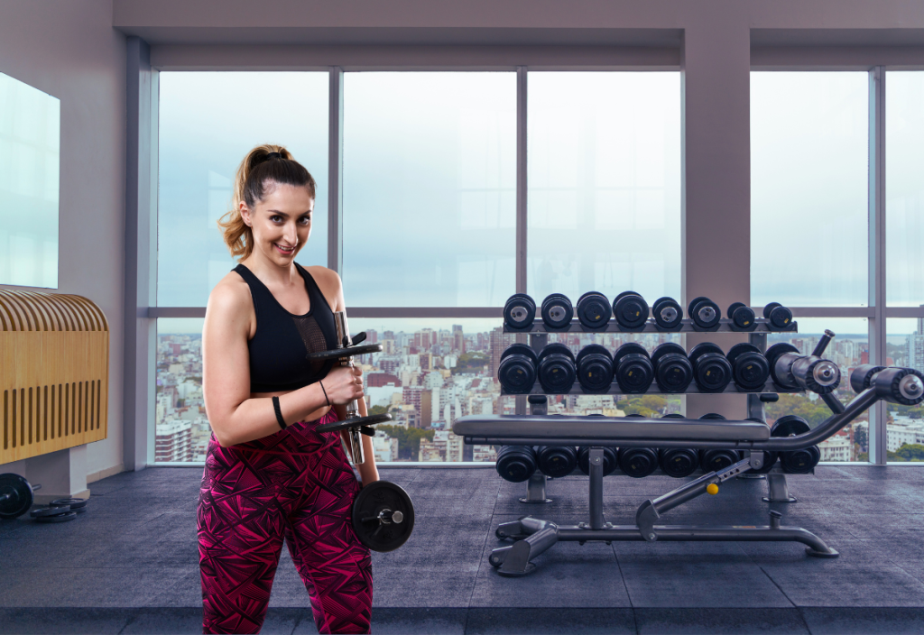 Woman doing bicep curls 4x2.75