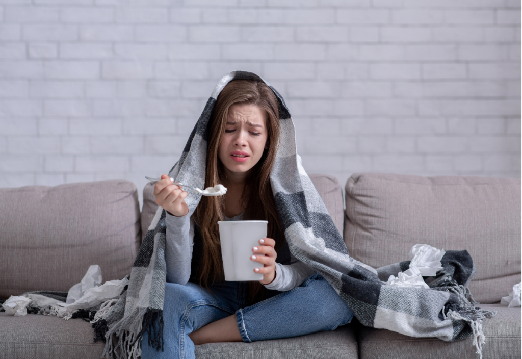 upset girl self soothing