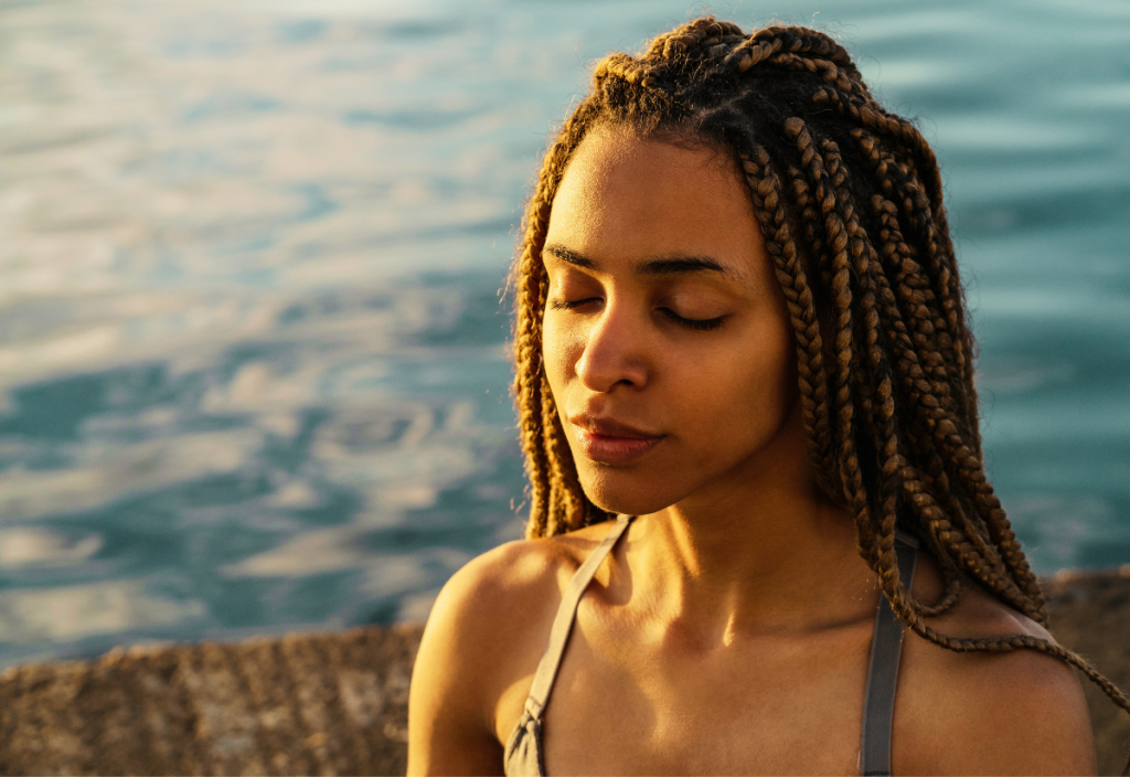 woman at peace